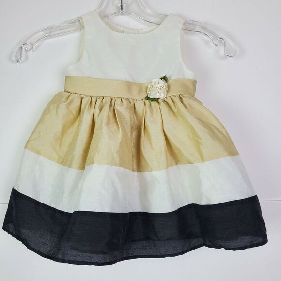 George Other - George Baby Girl's Sleeveless Tulle Easter Dress‎ 18M Tan Church Party